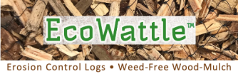 EcoWattle - Erosion Control Logs, Weed-Free Wood Mulch